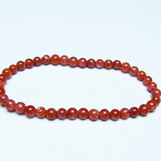 ナンホーンアゲート ブレスレット 5mm アゲート ブレス 一点物 メール便可 [M便 1/10] 111-47456