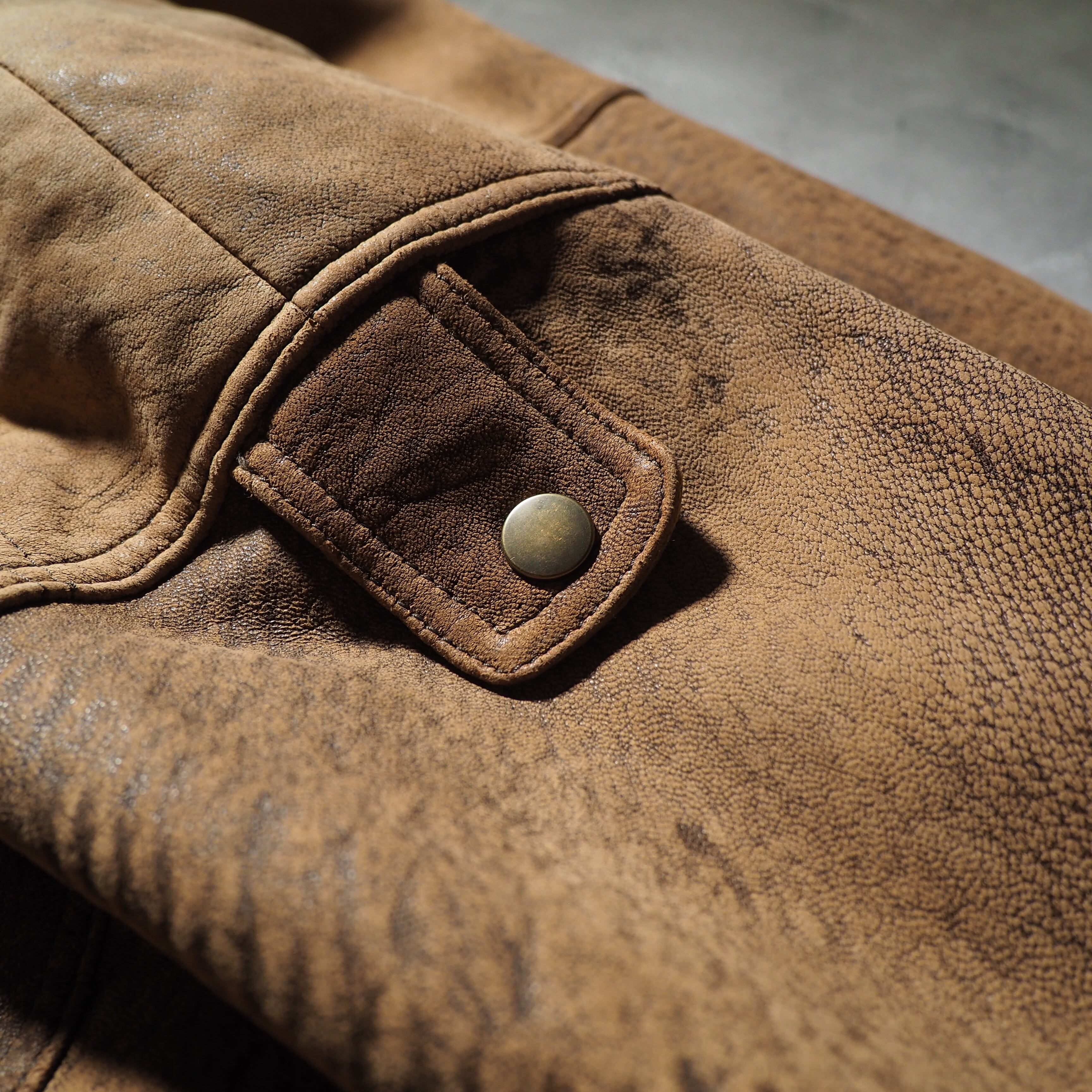 " 変形 - Deformation " vintage loose leather jacket