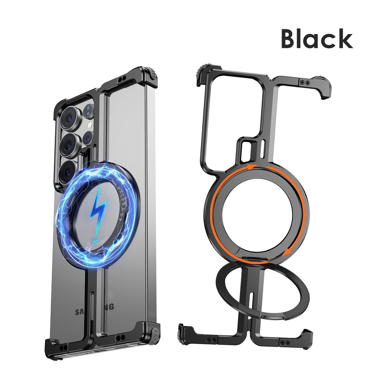 ◆Galaxy S25 Ultra/S24 Ultra/S23 Ultra◆ I-Shaped Aluminum Phone Case / I-シェイプ アルミニウム スマホケース