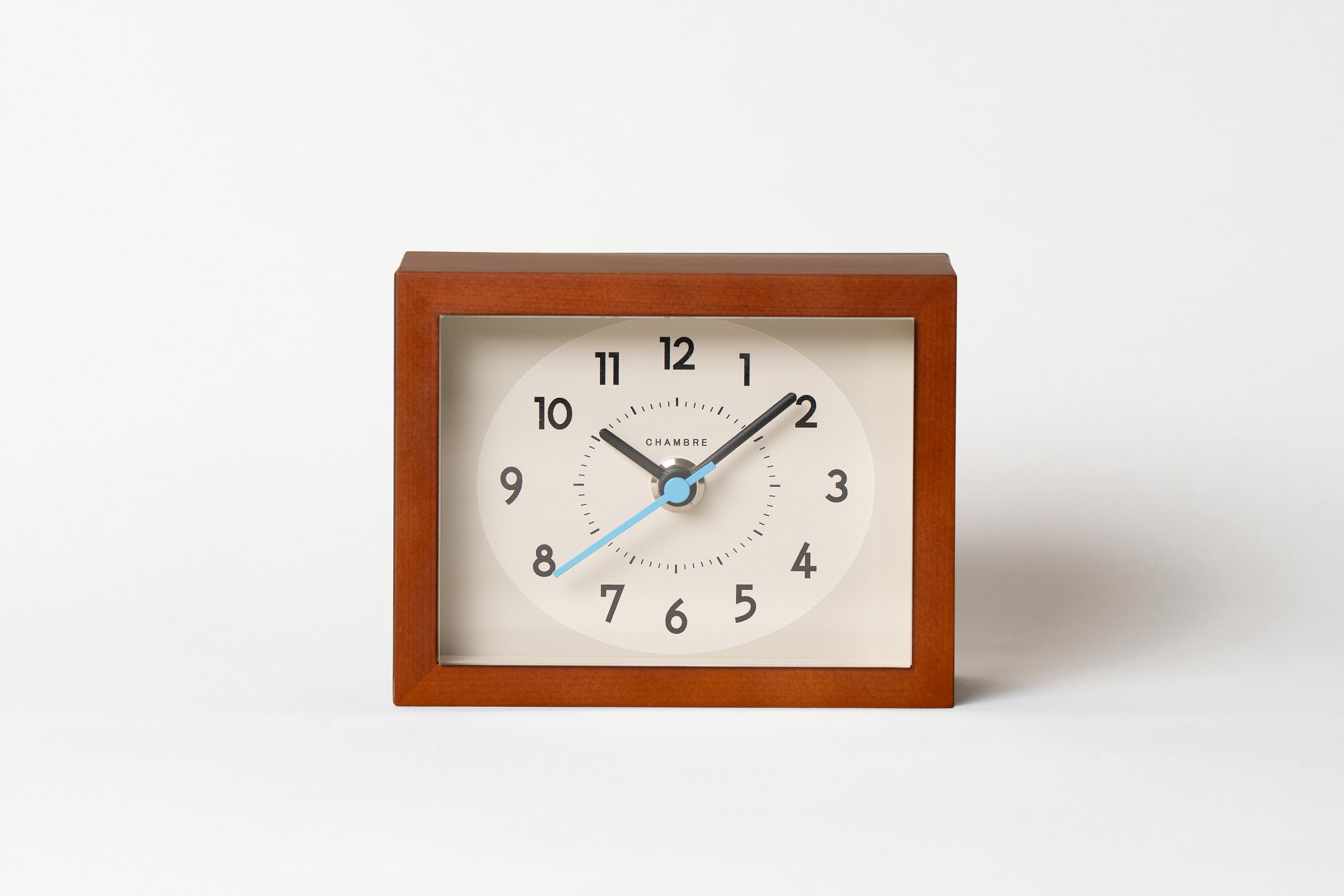 ひのきの置き時計 DARK BROWN -GREEN秒針- | シャンブル【CHAMBRE】by