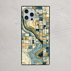 受注生産 iPhoneケース カラフル街区の細密都市マップ｜マップアート UMAP064A