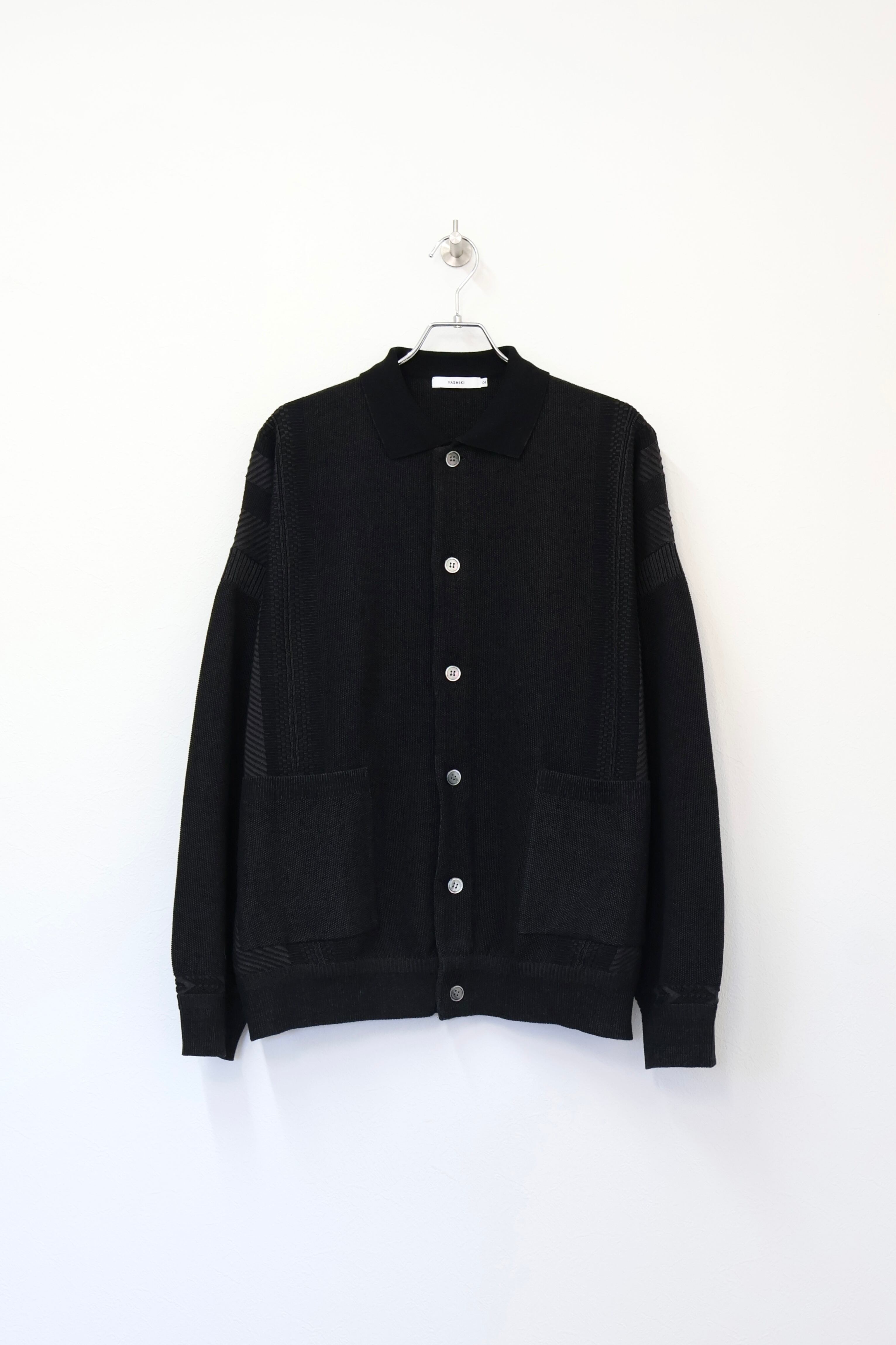 YASHIKI Kokuu Collar Cardigan -BLACK- | OoaLL