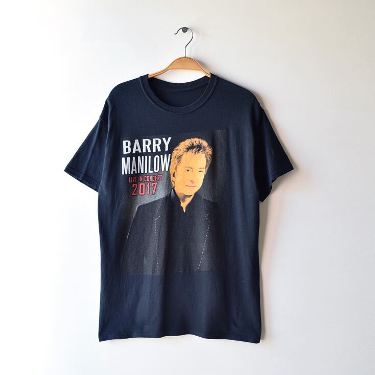 BARRY MANILOW LIVE Tシャツ 2017 半袖 バリーマニロウ コンサート 古着 @BB0099