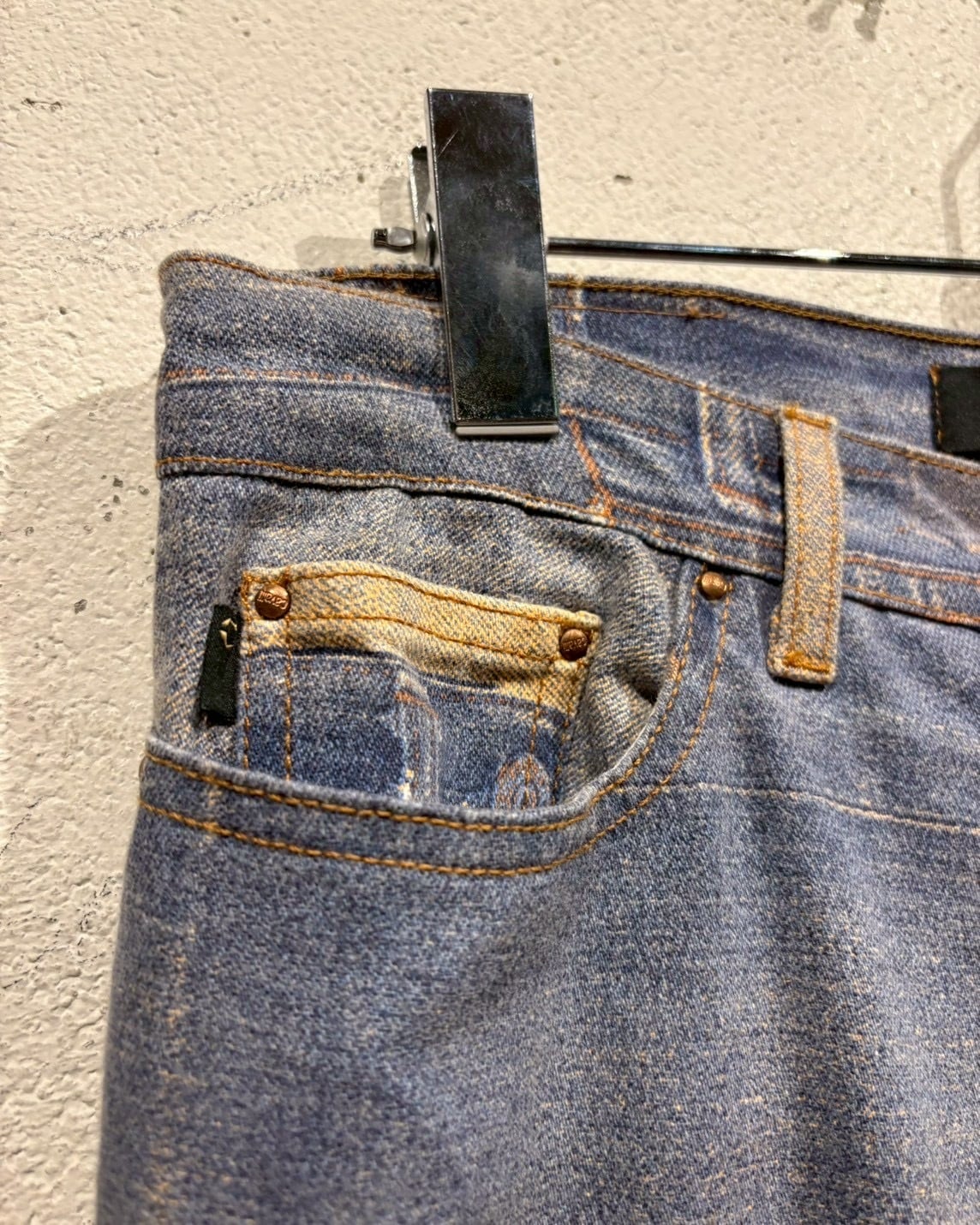 Caka otto】 “Just Cavalli” Patch Work Design Vintage Flare Denim
