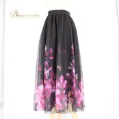 社交ダンス 衣装 スタンダード スカート レッスンウェア レディース 黒 花柄 練習着 パープル系 紫 レース 上品 シック 透け感 かわいい ブラック系 花 フラワー 綺麗 おしゃれ かわいい レッスン スカート ダンスウェア 練習用 ウエストゴム 伸縮性 ポリエステル スパンデックス お洒落 ショート丈 トレーニング用 プロフェッショナル フィット感 蝶 繊細 デザイン 中古