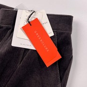 新品 タグ付き GREEN CLUBS グリーンクラブ ワーナーコラボ バックスバニー 刺繍 コーデュロイ カーゴ パンツ 13/ダークブラウン レディース ゴルフ