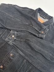 80s Levi's 70503-0259 BLACK DENIM JACKET Size XL