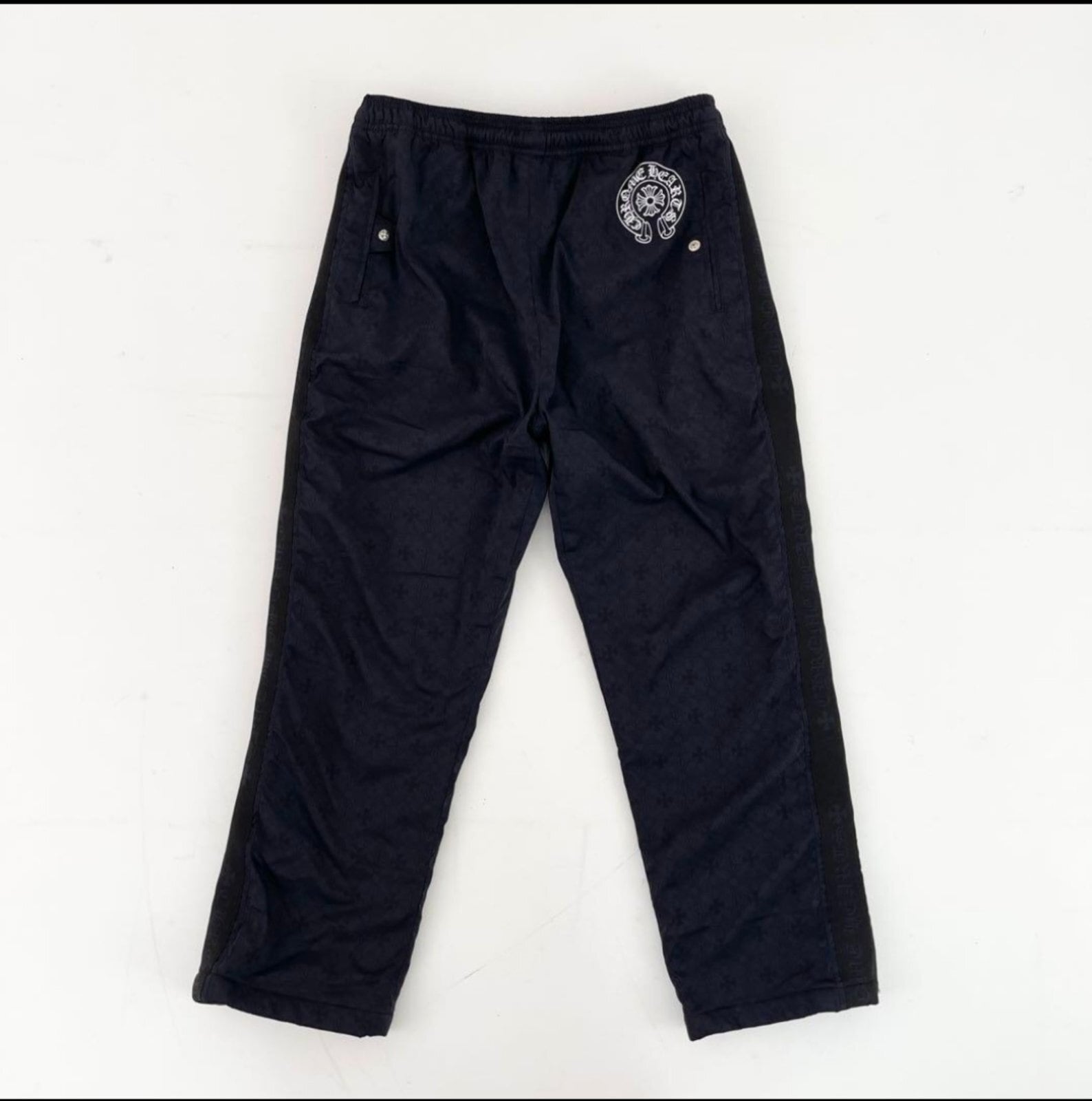 CHROME HEARTS クロムハーツ サイドラインロゴ クロスボール ナイロン ロングパンツ