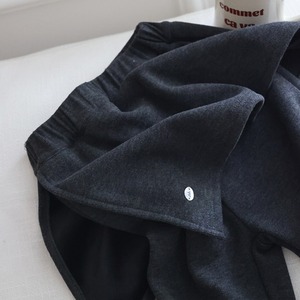 冬フェイクレイヤードスカートパンツ