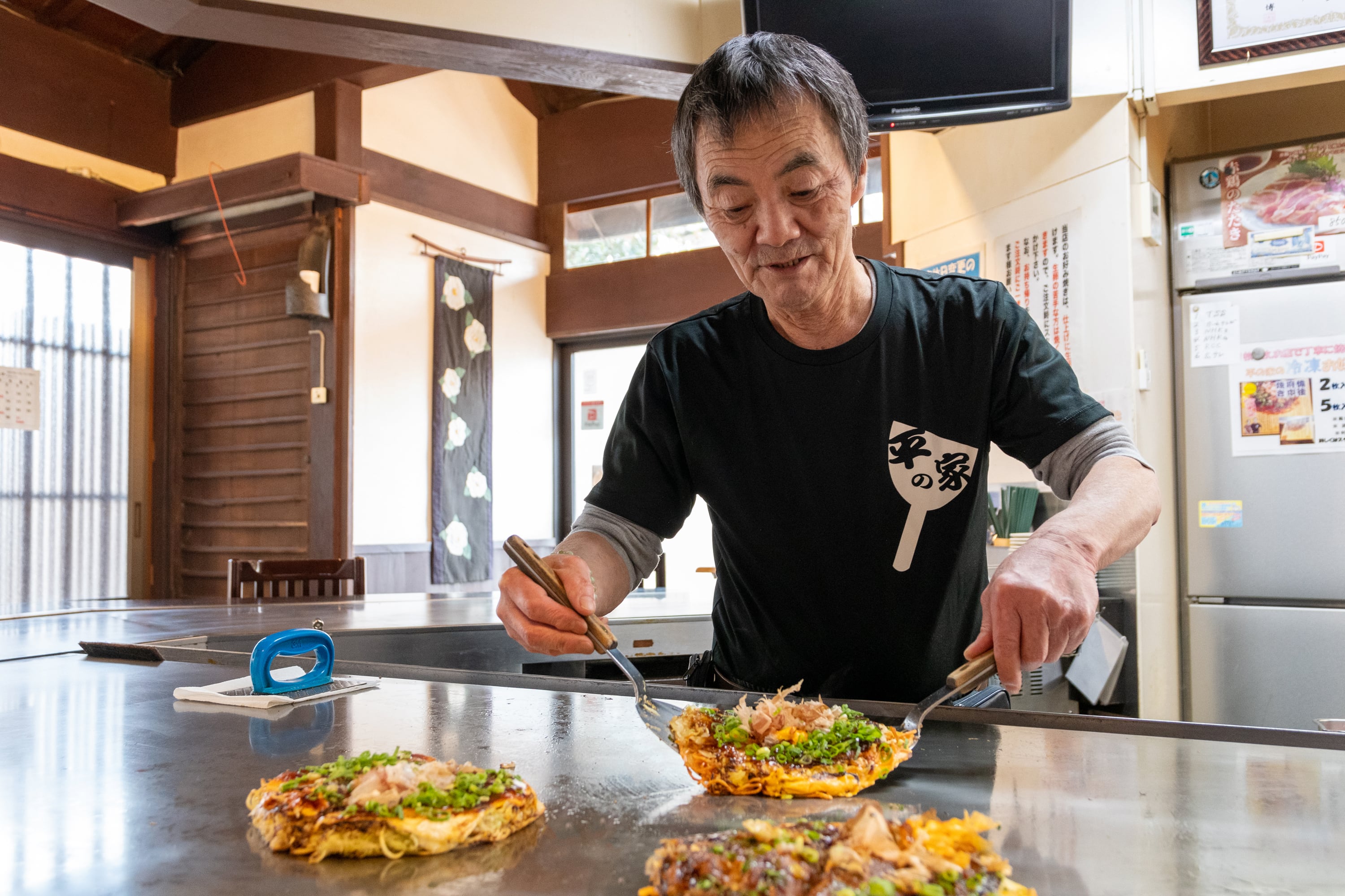 2枚セット】平の家お好み焼き「そば肉玉シングル」（そば/辛麺選べます