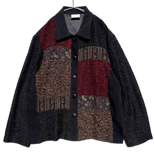 Vintage ethnic pattern knit jacket [1990s] Vintage Knit Jacket