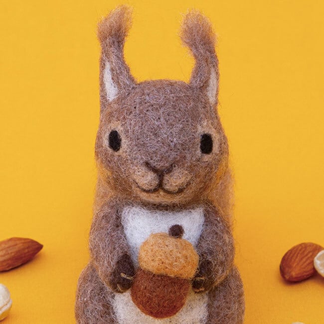 ミニミニぬいぐるみ リスちゃん ミルクティー 海外作家様 ハンドメイド 