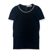 DEAR GUEST green label relaxing グリーンレーベルリラクシング パール装飾 半袖 ワンピース 38/ブラック レディース