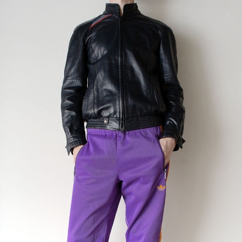 80s BMW M-STYLE vintage leather jacket
