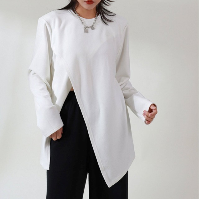 Asymmetrical Long Sleeve T-Shirt 01125