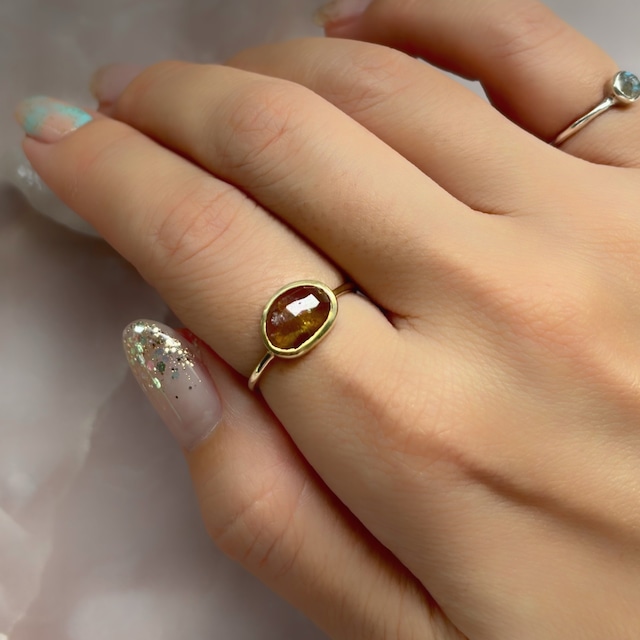 【raw cut ring】~トルマリン~ 【一点もの】