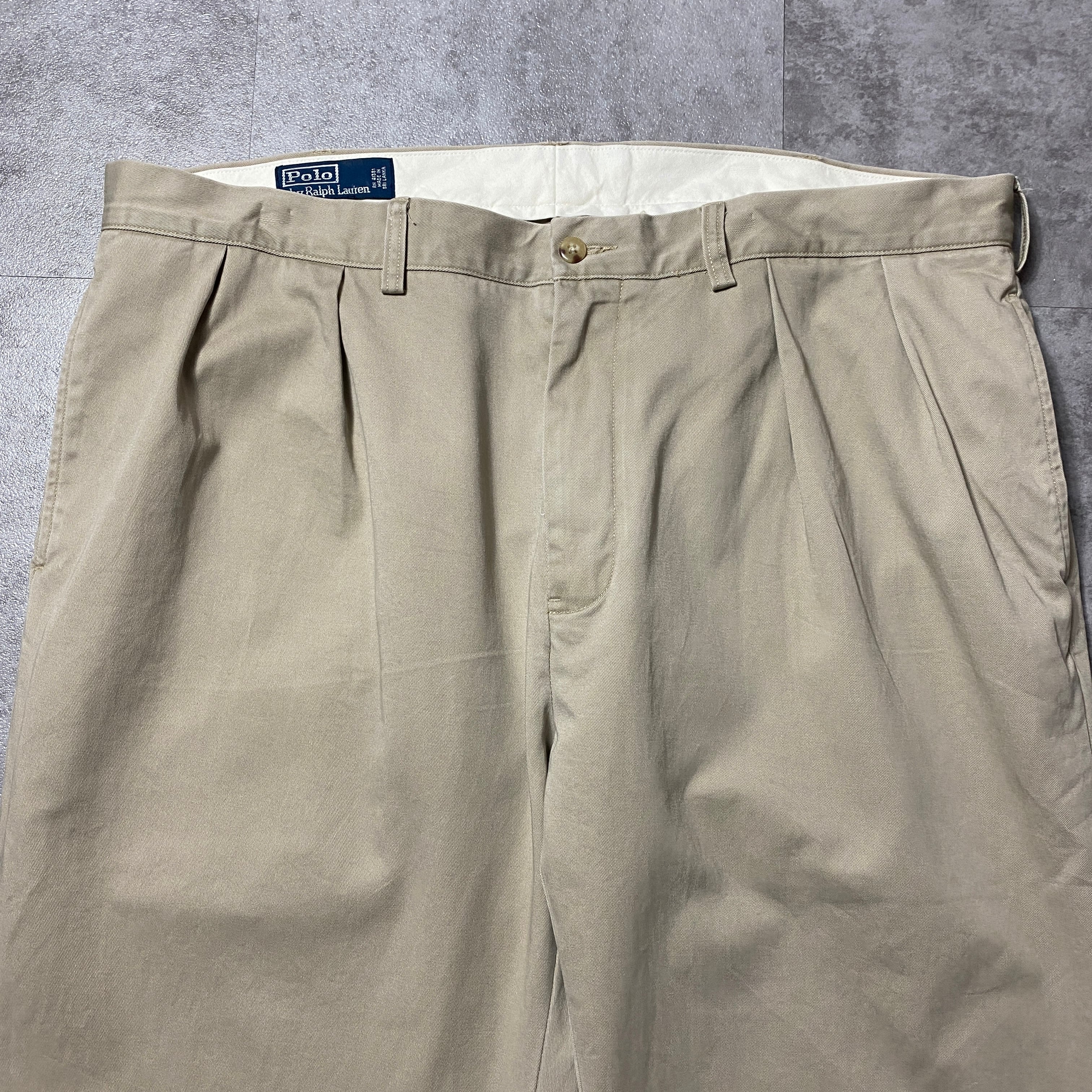 RALPH LAUREN プリントパンツ チノパン ベージュ 総柄 ポニー POLO