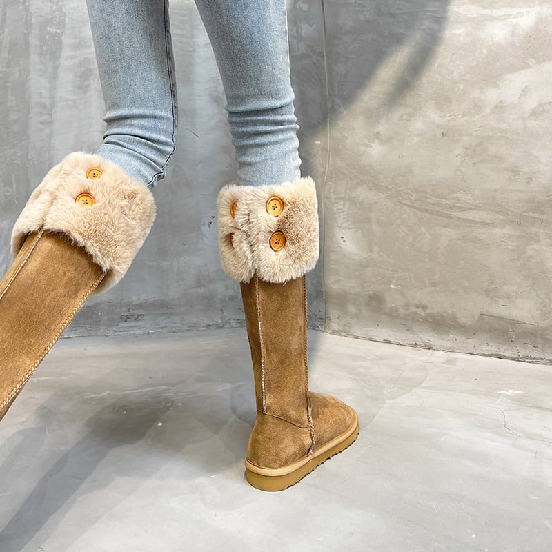 【値下げ！】UGG （アグ） 内ファー レザーロングブーツ レディース シューズ