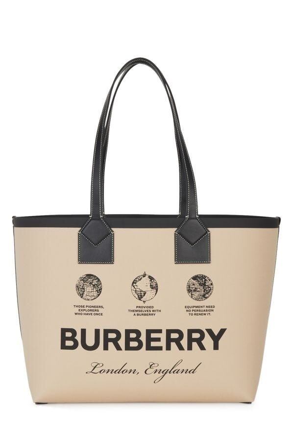 【関税込み】Burberry☆ ロゴ ロンドン ミディアム トートバッグ ミディアム ロンドン トート バッグ By:BURBERRY(バーバリー
