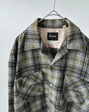 -Royalty- Vintage 50-60s M Wool Check Shirt