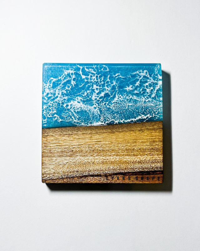 SquarePlate/Coaster 楠×Blue/Green 1piece