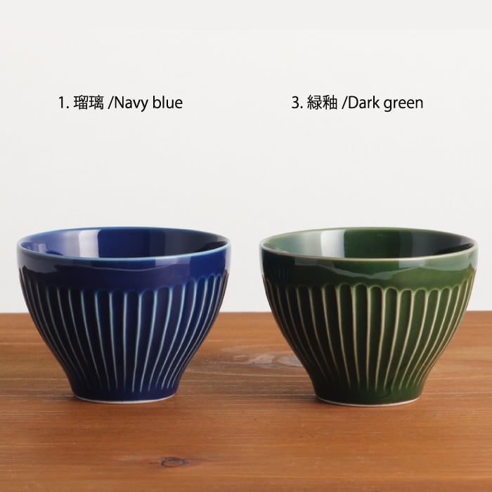 波佐見焼 一龍陶苑 煎茶碗 湯呑み しのぎ Hasami-yaki Cup #002 | 和