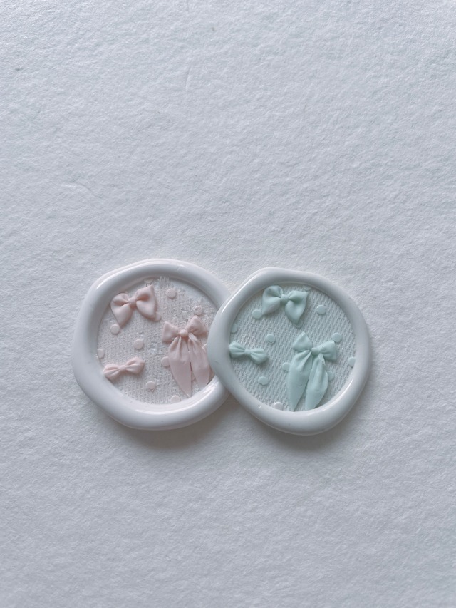 Wax Stamp - ドット&リボン