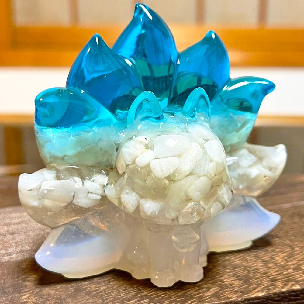 【1点もの】九尾の狐オルゴナイト ムーンストーン