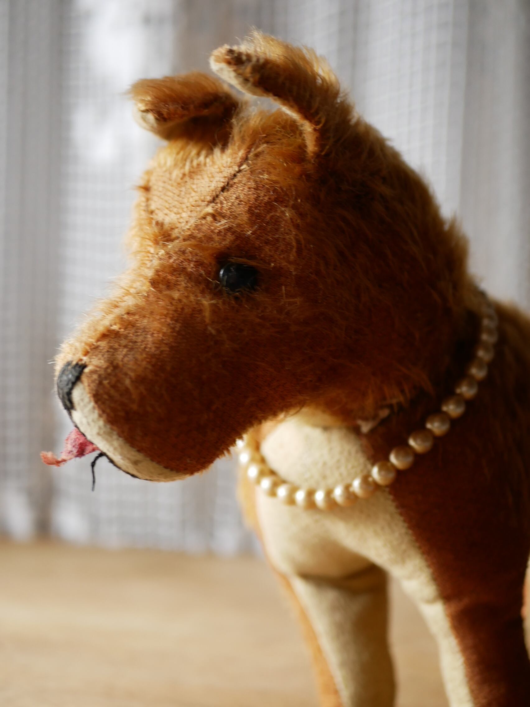 アンティーク いぬ 犬 ぬいぐるみ バスケット ヨーロッパ ヴィンテージ