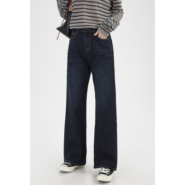 ストレートデニムパンツ　2color　10975