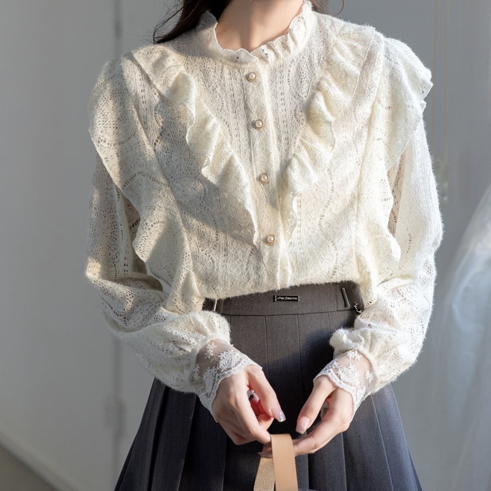 ホコモモラ] MIXヤーンシャーリングデザインマフラー Jocomomola