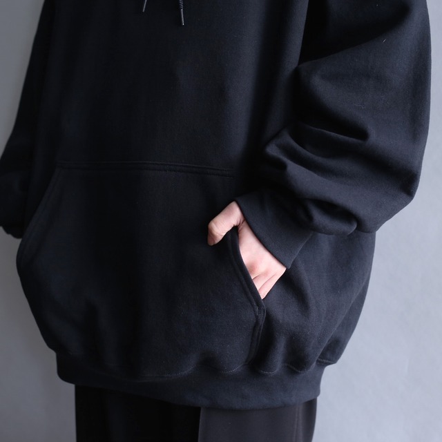 front and printed loose sweat parka