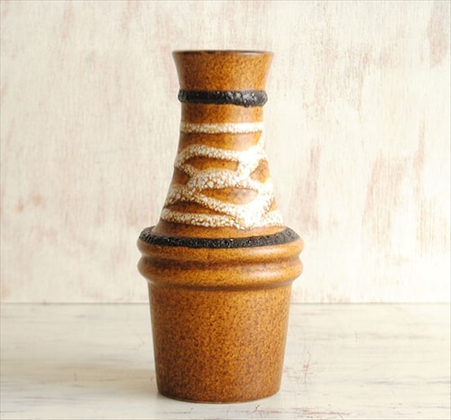 西ドイツ製 ヴィンテージ Scheurich窯 陶器の花瓶 Fat lava 花器 一輪挿し ミッドセンチュリー期 フラワーベース アンティーク ig2465