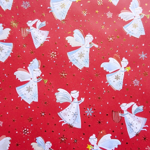 クリスマス ペーパー 装飾紙 TURNOWSKY "Christmas angels" GW8371 約50x70cm イスラエル製
