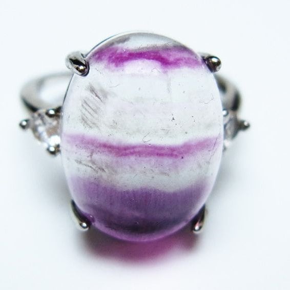 フローライト リング 蛍石 指輪 フリーサイズ 16号 一点物 メール便可 [M便 1/20] 115-7108