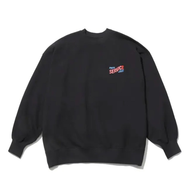FreshService (フレッシュサービス) CORPORATE PRINTED CREW NECK SWEAT ”ALL DAY ALL NIGHT ” Lサイズ スウェット