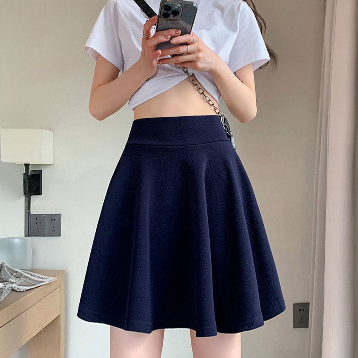 サーキュラースカート レディース ミニスカート 韓国 おしゃれ 大人 かわいい きれいめ シンプル 無地 春夏 ダンス 涼しい ウエストゴム 大人可愛い 大人女子