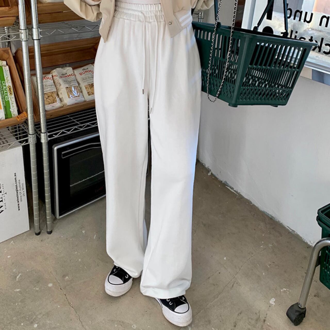 ワイドスウェットパンツ L1015