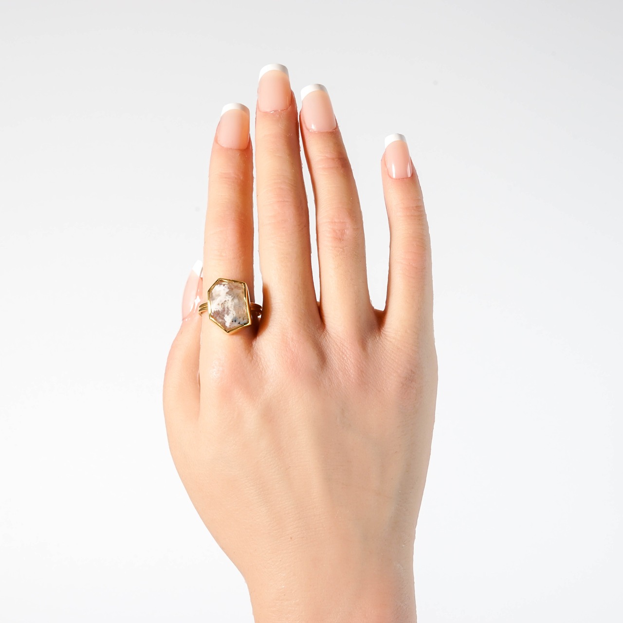 【free size】アゲート リング（No.61)