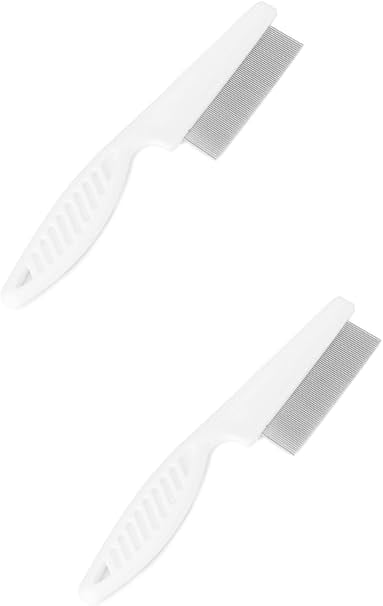 wumio ノミ取りコーム ペット用 白 2個セット 長さ18cm 犬 猫 ペット