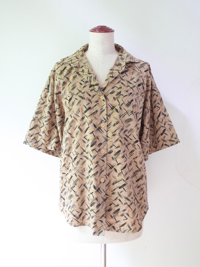 80s USA pattern S/S shirt