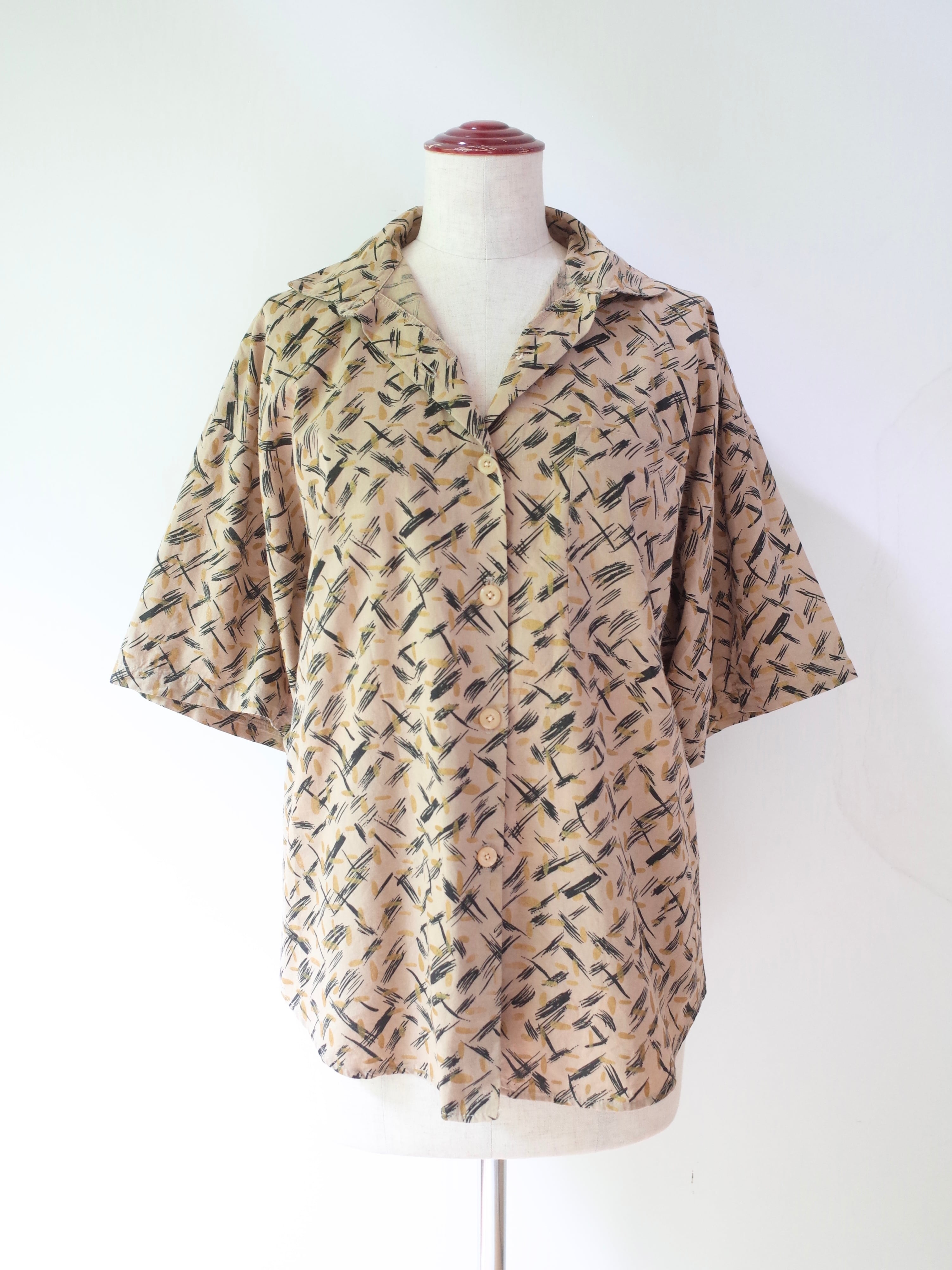 80s USA pattern S/S shirt