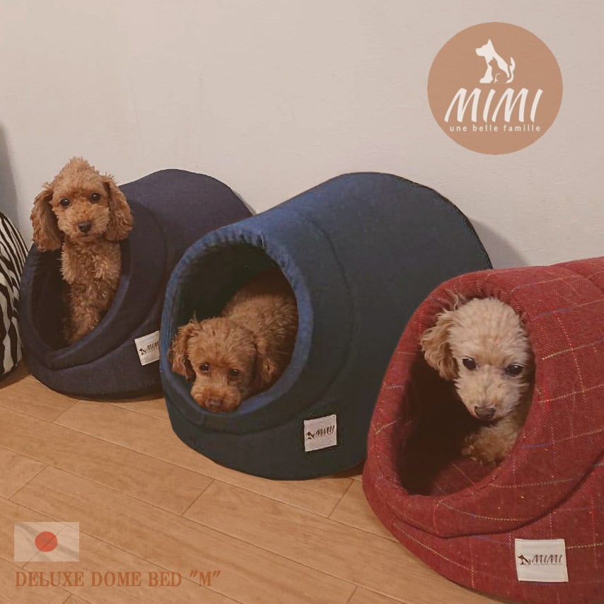 日本製【MIMI】デラックス ドーム ハウス おしゃれ ベッド Ｍ （ 犬 猫