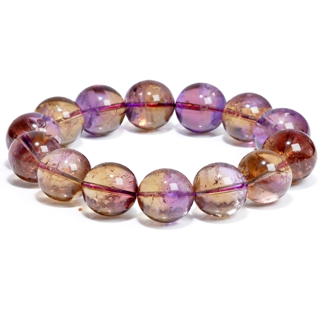 〔K2118〕高品質 約16mm ボリビア産 アメトリン Ametrine ブレスレット