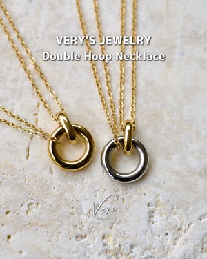 Double Hoop Necklace 316L【チェーン付き】【Very's Jewelry】