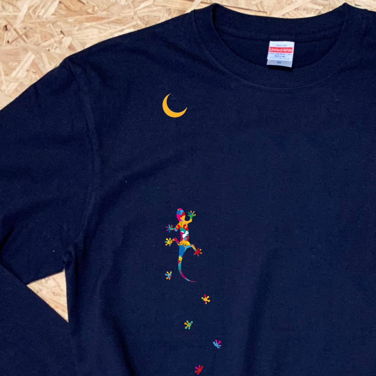 Gecco Gecko(月光にやもり)/長袖Tシャツ | cuuyabow