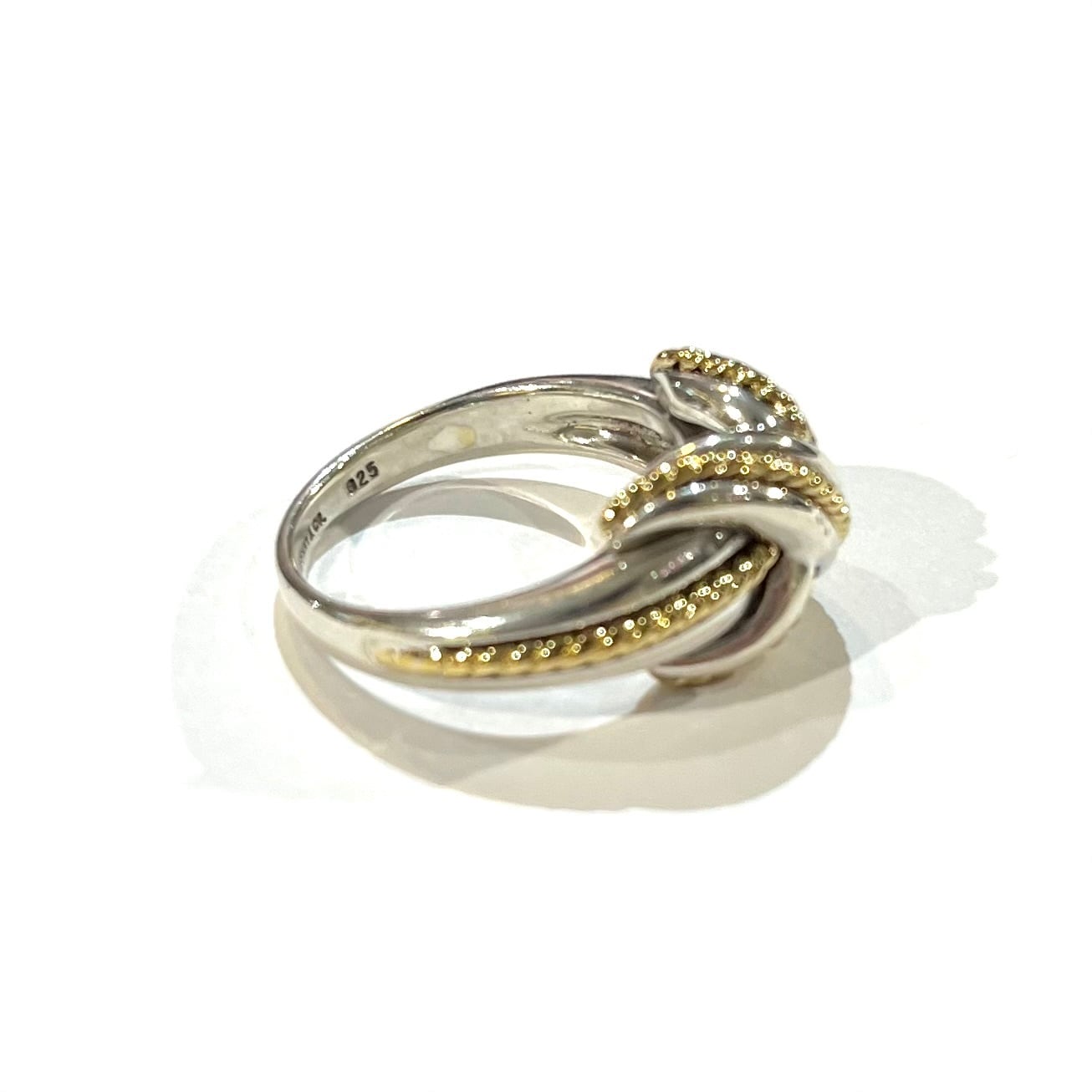 TIFFANY&CO.】【11号】2459 silver925×18kコンビシグネチャーリング／X