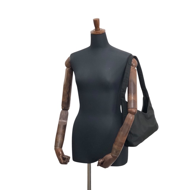 PRADA プラダ ショルダーバッグ ブラック トライアングルロゴ ナイロン アシメントリー vintage ヴィンテージ オールド 7rus5d