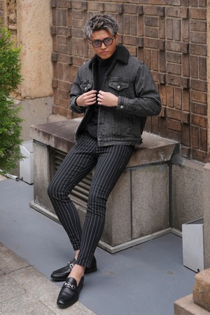 BELINDA DENIM BOA JACKET【BEL-M-029】