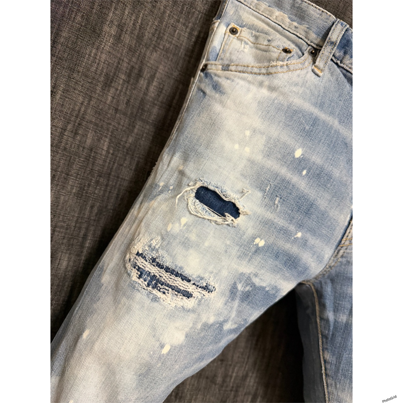 Dsquared2 クールガイ ダメージ加工 ストレッチデニム ブリーチ スリム 